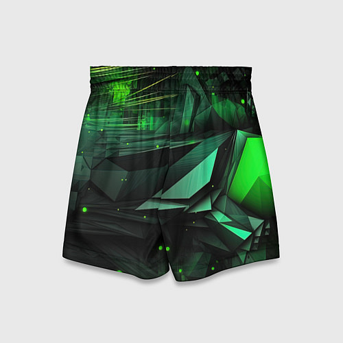 Детские шорты Мир абстрактной зелени / 3D-принт – фото 2