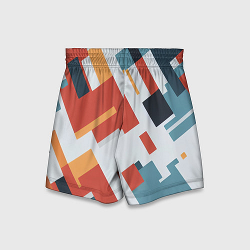Детские шорты Геометрический узор - нейросеть / 3D-принт – фото 2