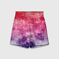 Детские шорты Абстракция - сине-красный беспорядок