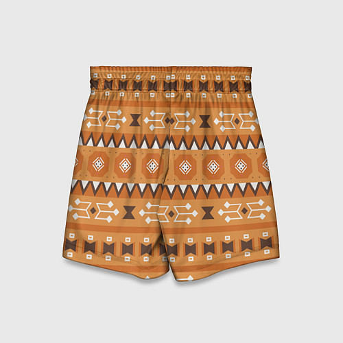 Детские шорты Brown tribal geometric / 3D-принт – фото 2