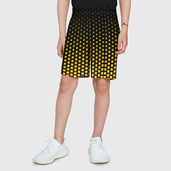 Шорты детские Жёлтые квадраты, цвет: 3D-принт — фото 2