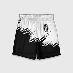 Шорты детские Juventus black sport texture, цвет: 3D-принт