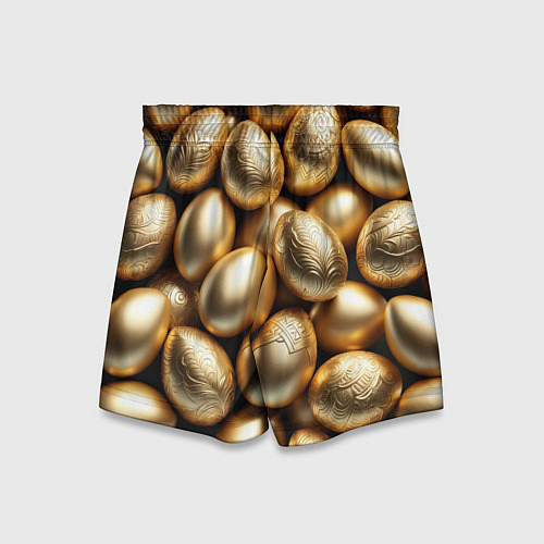 Детские шорты Золотые Пасхальные яйца / 3D-принт – фото 2