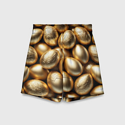 Шорты детские Золотые Пасхальные яйца, цвет: 3D-принт