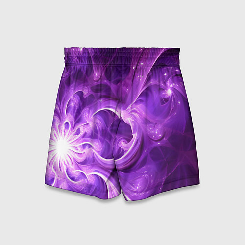 Детские шорты Фиолетовая фрактальная абстракция / 3D-принт – фото 2