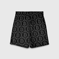 Шорты детские Биткоин патерн, цвет: 3D-принт