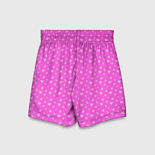 Детские шорты Розовый маленькие сердечки / 3D-принт – фото 2