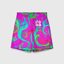 Детские шорты Abstract floral pattern - aloha