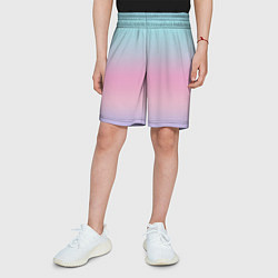 Шорты детские Холодный голографический градиент, цвет: 3D-принт — фото 2