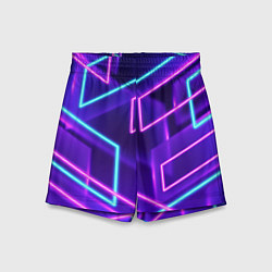 Шорты детские Neon Geometric, цвет: 3D-принт
