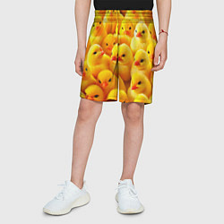 Шорты детские С желтыми цыплятами, цвет: 3D-принт — фото 2