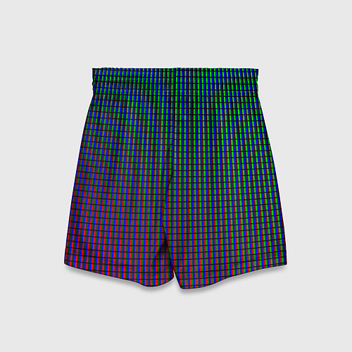 Детские шорты Неоновые светящиеся полосы / 3D-принт – фото 2
