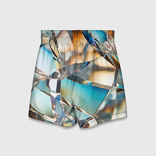 Детские шорты Грани стеклянного камня / 3D-принт – фото 2