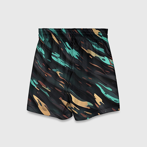 Детские шорты Акватический поток / 3D-принт – фото 2
