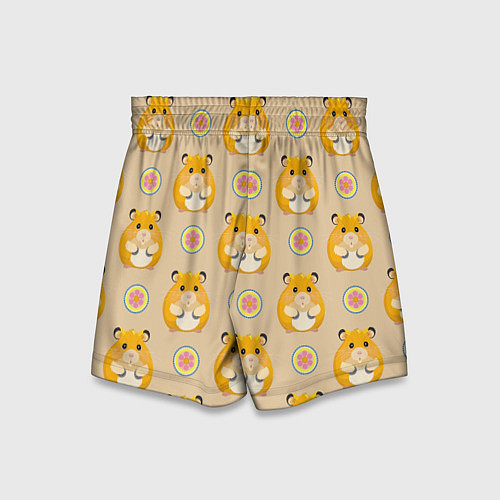 Детские шорты Хомяк и цветок / 3D-принт – фото 2