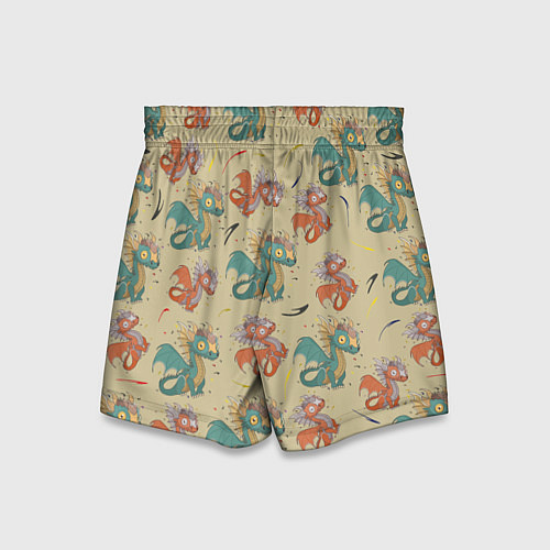 Детские шорты Драконы паттерном / 3D-принт – фото 2