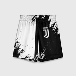 Детские шорты Juventus краски чёрнобелые