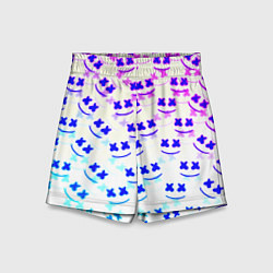 Детские шорты Marshmello pattern neon