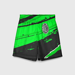 Шорты детские AC Milan sport green, цвет: 3D-принт