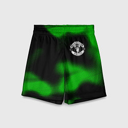 Шорты детские Manchester United sport halftone, цвет: 3D-принт