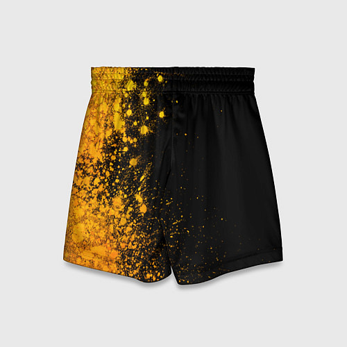 Детские шорты Aston Villa - gold gradient по-вертикали / 3D-принт – фото 2