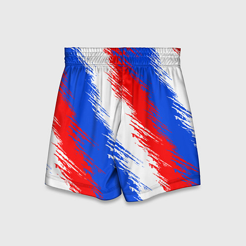 Детские шорты Триколор штрихи красок / 3D-принт – фото 2