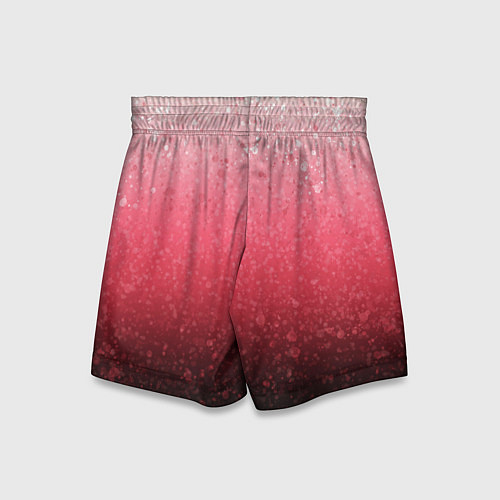 Детские шорты Градиент розово-чёрный брызги / 3D-принт – фото 2