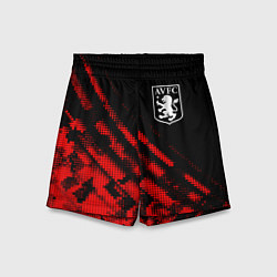 Шорты детские Aston Villa sport grunge, цвет: 3D-принт