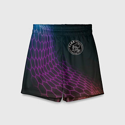 Шорты детские Ajax футбольная сетка, цвет: 3D-принт