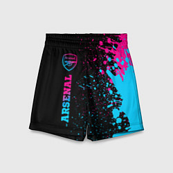 Детские шорты Arsenal - neon gradient по-вертикали