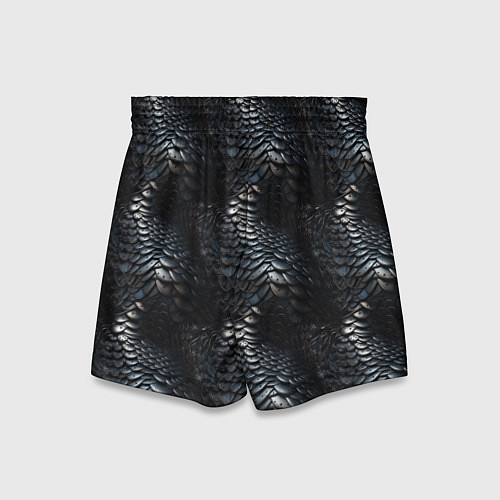 Детские шорты Блестящая металлическая броня / 3D-принт – фото 2