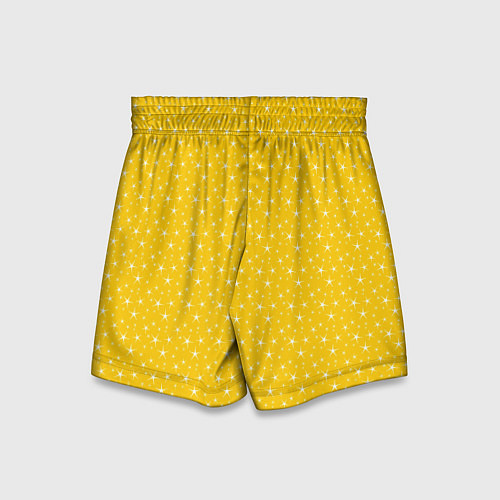 Детские шорты Жёлтый со звёздочками / 3D-принт – фото 2
