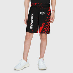 Шорты детские Land Rover red sport tires, цвет: 3D-принт — фото 2