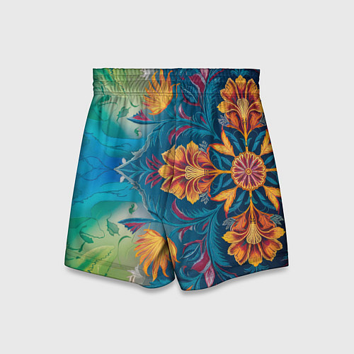 Детские шорты Батик в традиционном индонезийском стиле / 3D-принт – фото 2