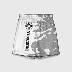 Шорты детские Borussia sport на светлом фоне по-вертикали, цвет: 3D-принт