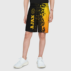 Шорты детские Ajax - gold gradient по-вертикали, цвет: 3D-принт — фото 2