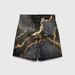 Шорты детские Золото и черный агат, цвет: 3D-принт