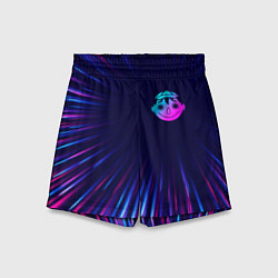 Шорты детские Tomodachi Game neon blast lines, цвет: 3D-принт