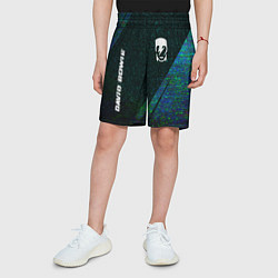 Шорты детские David Bowie glitch blue, цвет: 3D-принт — фото 2