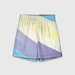 Шорты детские Паттерн цветные волны - color waves, цвет: 3D-принт
