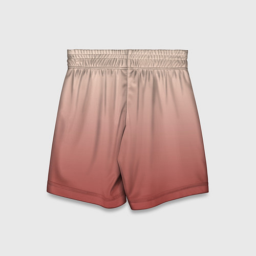 Детские шорты Градиент бежевый в красный / 3D-принт – фото 2