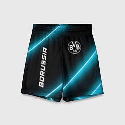Шорты детские Borussia неоновые лампы, цвет: 3D-принт