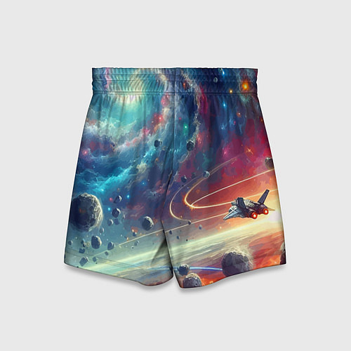 Детские шорты Полет к далёкой планете - нейросеть / 3D-принт – фото 2