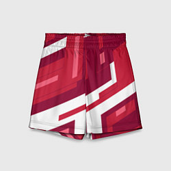 Шорты детские Красные детали, цвет: 3D-принт
