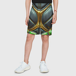 Шорты детские Футуристичная текстура из кожи, цвет: 3D-принт — фото 2
