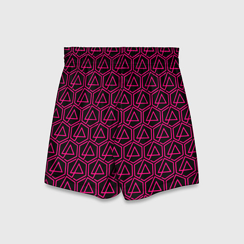 Детские шорты Linkin park pink logo / 3D-принт – фото 2