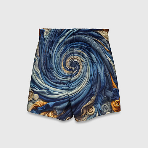 Детские шорты Воронка из джинсы и пуговиц - нейросеть / 3D-принт – фото 2