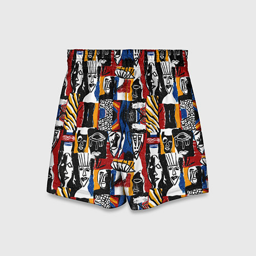 Детские шорты Лица и узоры / 3D-принт – фото 2