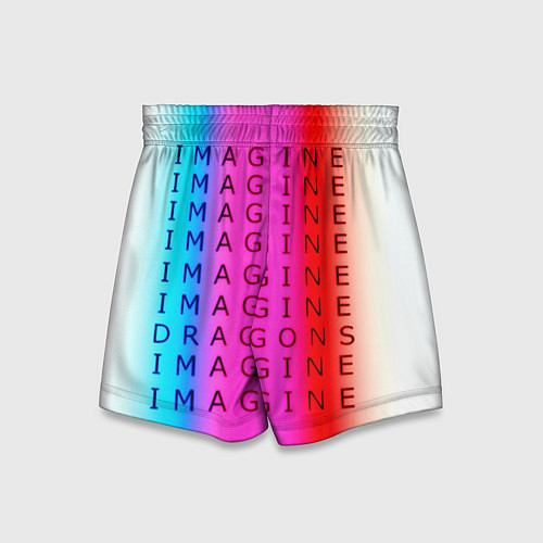 Детские шорты Imagine Dragons neon rock / 3D-принт – фото 2