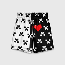 Шорты детские Minecraft pattern love, цвет: 3D-принт